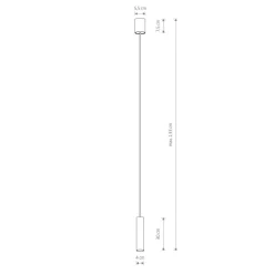 Nowodvorski Hängelampe Metall Hellgrau GU10 R35 Ø 4 cm schmal< Hängelampen|Schlafzimmer Lampen