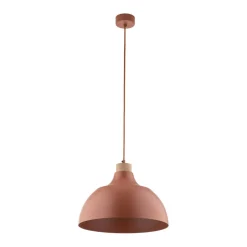 TK Lighting Hängelampe Metall Holz Ø 34 cm rund H: max. 170 cm Rot E27< Esszimmer Lampen|Schlafzimmer Lampen