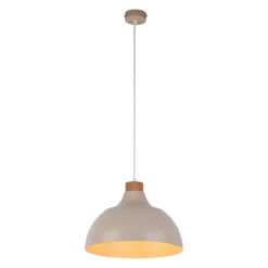 TK Lighting Hängelampe Metall Holz Ø 34 cm Retro Beige E27< Hängelampen|Esszimmer Lampen