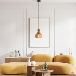 Hängelampen|Esszimmer Lampen*Maytoni Hängelampe Metall Holz Ø 30 cm rund H: max. 342,5 cm