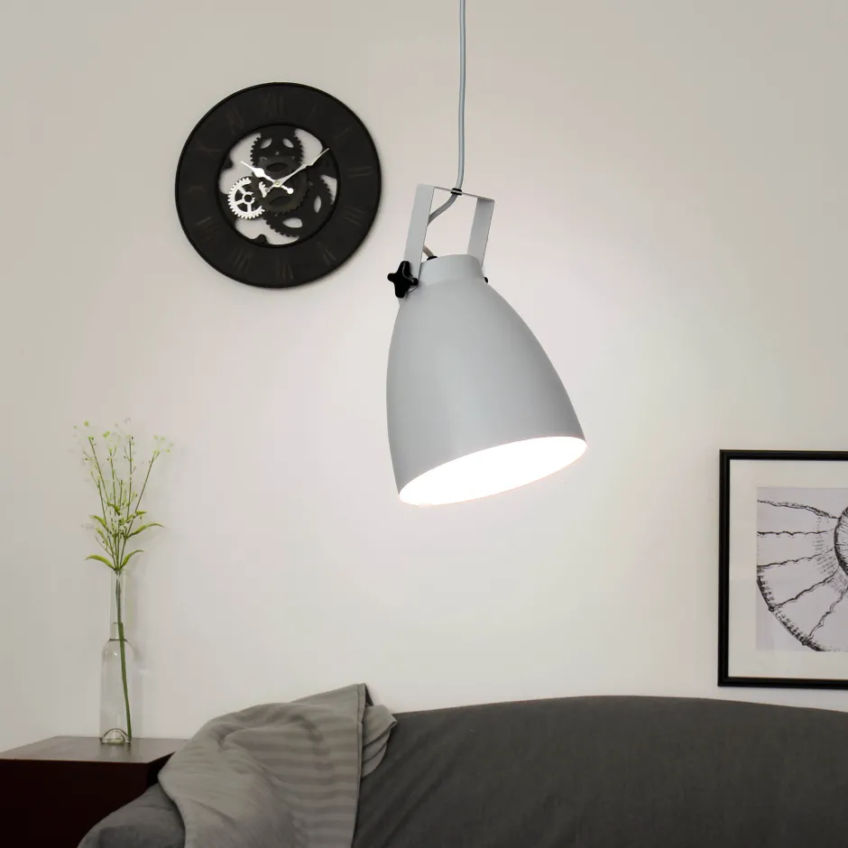 Trio Reality Hängelampe Metall in Grau E27 Ø 21 cm Industrial< Hängelampen|Esszimmer Lampen