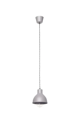 Hängelampen|Esszimmer Lampen*Lampex Hängelampe Metall in Grau E27 Ø 15 cm schmal ZOE