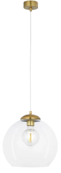 Jupiter Hängelampe Metall in Messing Glas E27 stilvoll< Kugellampen|Retro Lampen