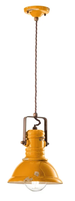 Wohnzimmerlampen|Keramiklampen*Ferroluce Hängelampe Metall Keramik D: 23 cm rund H: max. 150 cm