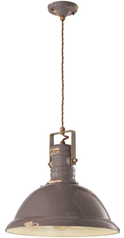 Ferroluce Hängelampe Metall Keramik E27 D: 40 cm H: max. 156 cm< Wohnzimmerlampen|Keramiklampen