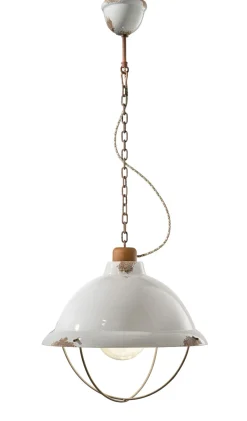Wohnzimmerlampen|Keramiklampen*Ferroluce Hängelampe Metall Keramik E27 Ø 40 cm H: max. 110 cm