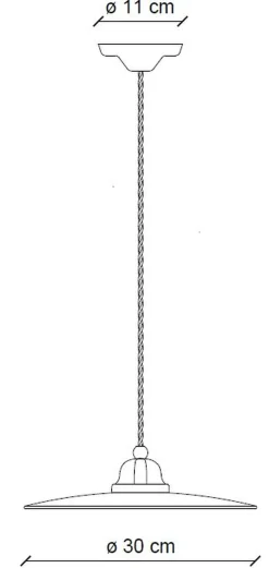 Ferroluce Hängelampe Metall Keramik E27 Ø 30 cm rund Weiß Schwarz< Wohnzimmerlampen|Keramiklampen