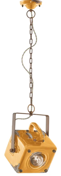 Wohnzimmerlampen|Keramiklampen*Ferroluce Hängelampe Metall Keramik E27 H: max. 95 cm eckig SOFIA