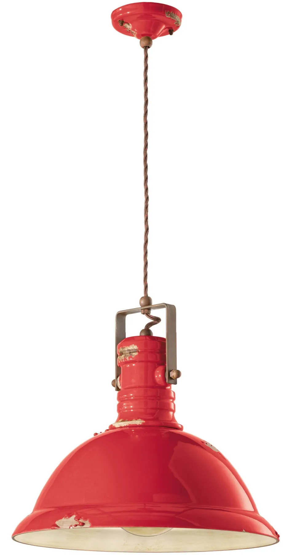 Wohnzimmerlampen|Keramiklampen*Ferroluce Hängelampe Metall Keramik E27 D: 40 cm rund Vintage