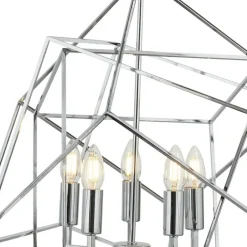 Hängelampen|Bürolampen*Searchlight Hängelampe Metall Modern 5-flammig E14 Chrom