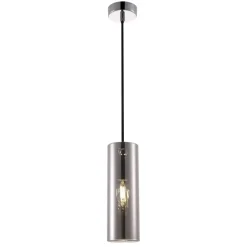 Maytoni Hängelampe Metall Rauchglas E14 rund D: 8 cm Chrom< Hängelampen|Esszimmer Lampen