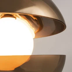 Hängelampen|Led Lampen*Maytoni Hängelampe Metall Rauchglas LED Ø 30,2 cm rund in Gold