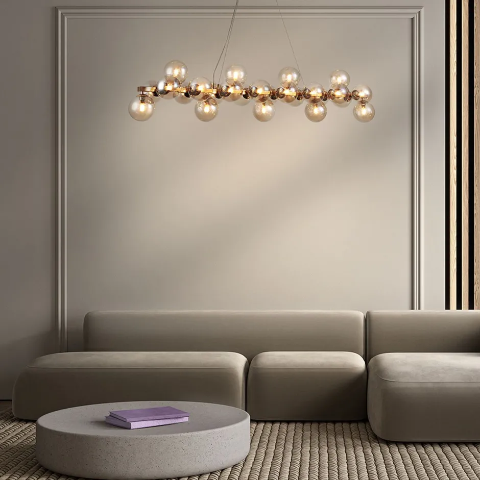 Hängelampen|Bürolampen*Maytoni Hängelampe Metall Rauchglas H: max. 133,9 cm G9 Modern