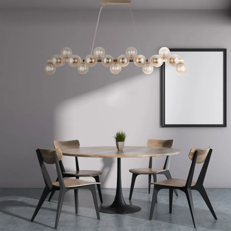 Hängelampen|Bürolampen*Maytoni Hängelampe Metall Rauchglas H: max. 133,9 cm G9 Modern