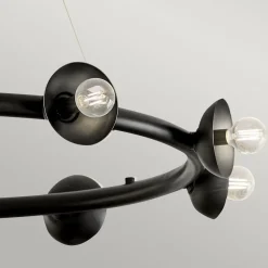 Elstead Hängelampe Metall rund D: 87,6 cm H: max. 185,5 cm Schwarz< Hängelampen|Bürolampen