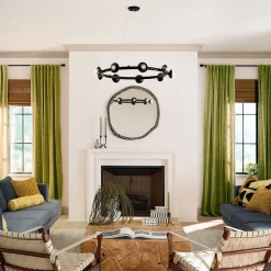 Elstead Hängelampe Metall rund D: 87,6 cm H: max. 185,5 cm Schwarz< Hängelampen|Bürolampen