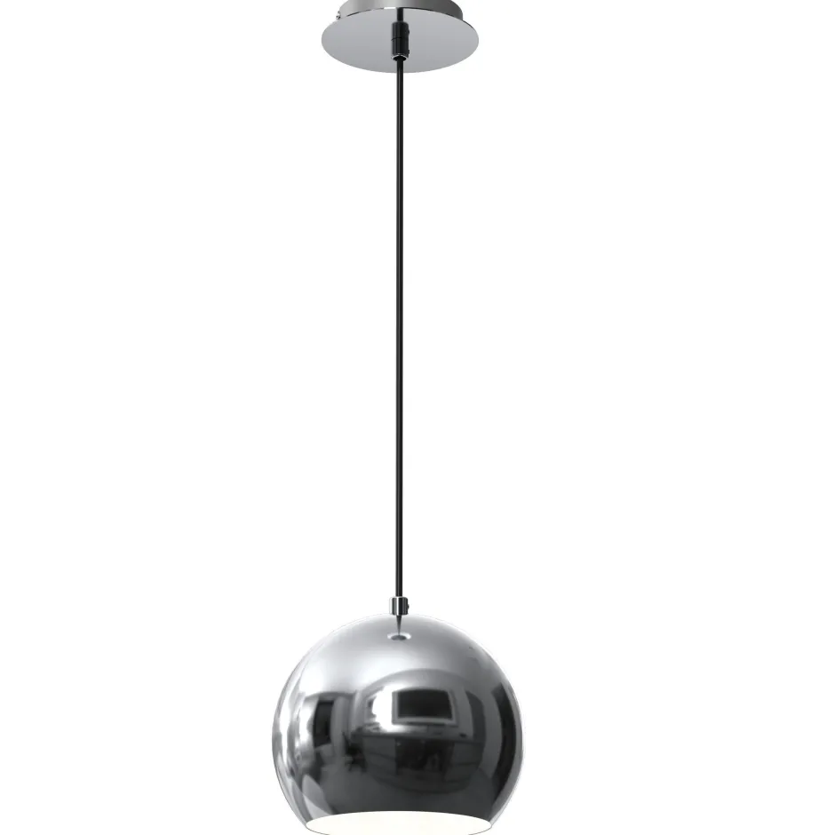Hängelampen|Esszimmer Lampen*Easylight Hängelampe Metall rund Retro Chrom Kugelschirm
