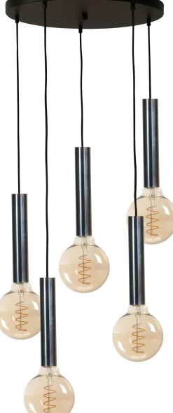 Masterlight Hängelampe Metall Schwarz Öl-Effekt verstellbar für E27< Hängelampen|Wohnzimmerlampen