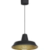 Küchenlampen|Industrie Lampen*Luminex Hängelampe Metall Schwarz Gold Ø36cm Mid Century