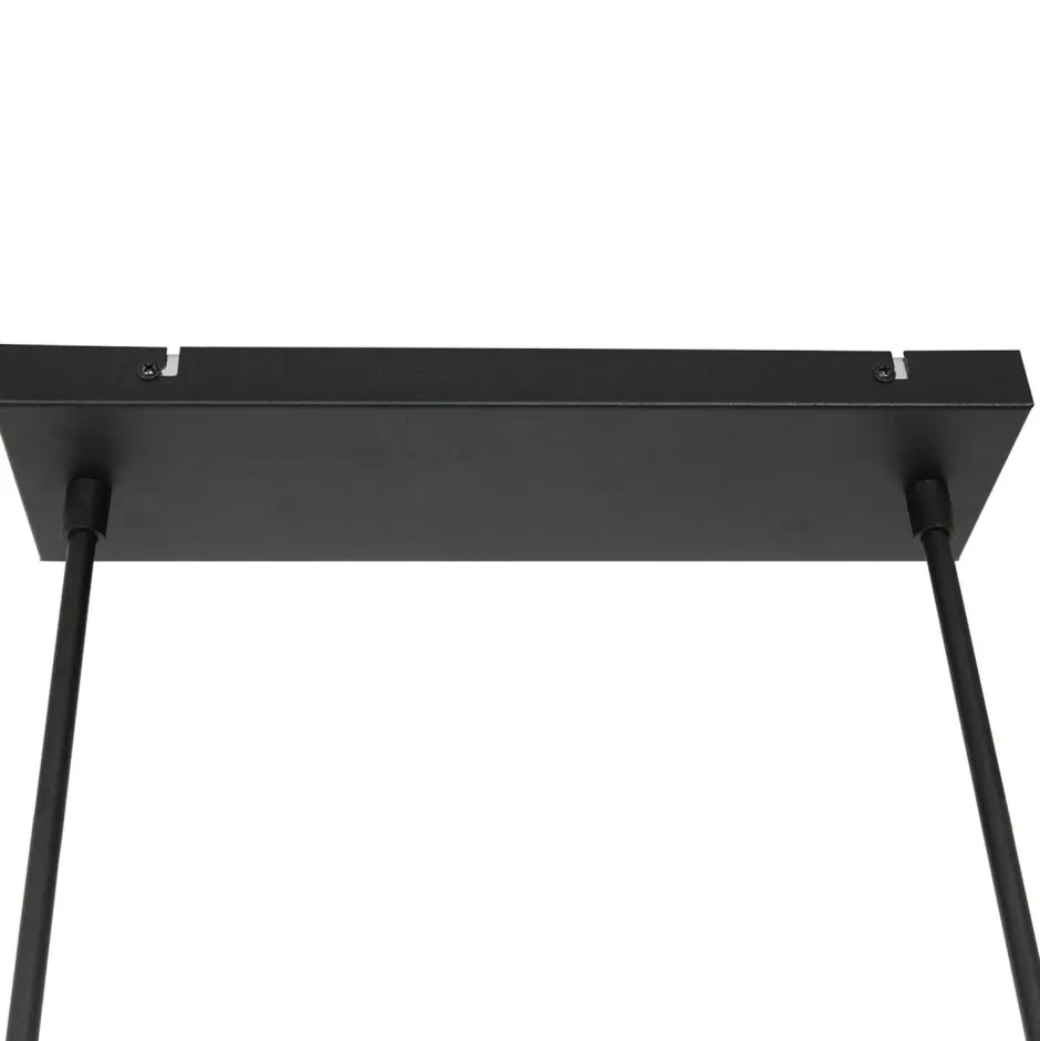 Hängelampen|Bürolampen*Steinhauer Hängelampe Metall Stoff in Schwarz Silber 140 cm lang