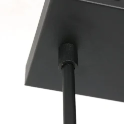 Steinhauer Hängelampe Metall Stoff in Schwarz Gold 140 cm 3-flmg< Hängelampen|Bürolampen