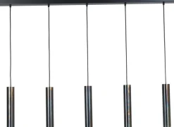 Wohnzimmerlampen|Esszimmer Lampen*Masterlight Hängelampe Metall verstellbar länglich Schwarz Öl-Effekt