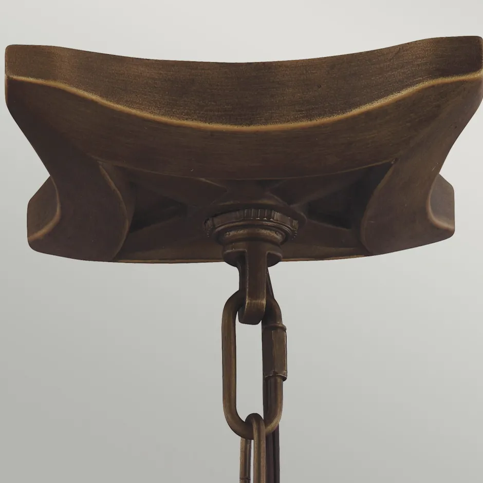 Elstead Hängelampe Metall Vintage Rustikal in Messing antik< Vintage Lampen|Wohnzimmerlampen