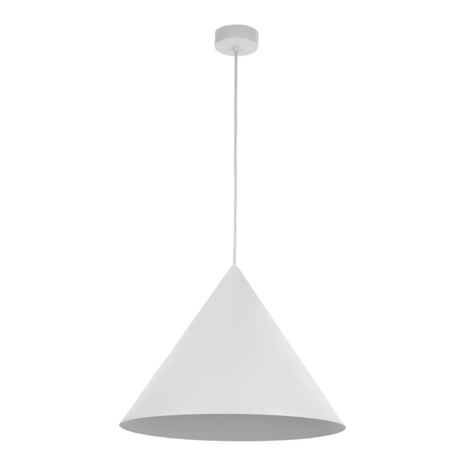 TK Lighting Hängelampe Metall Weiß Ø 50 cm H: max. 170 cm E27 Retro< Schlafzimmer Lampen|Küchenlampen