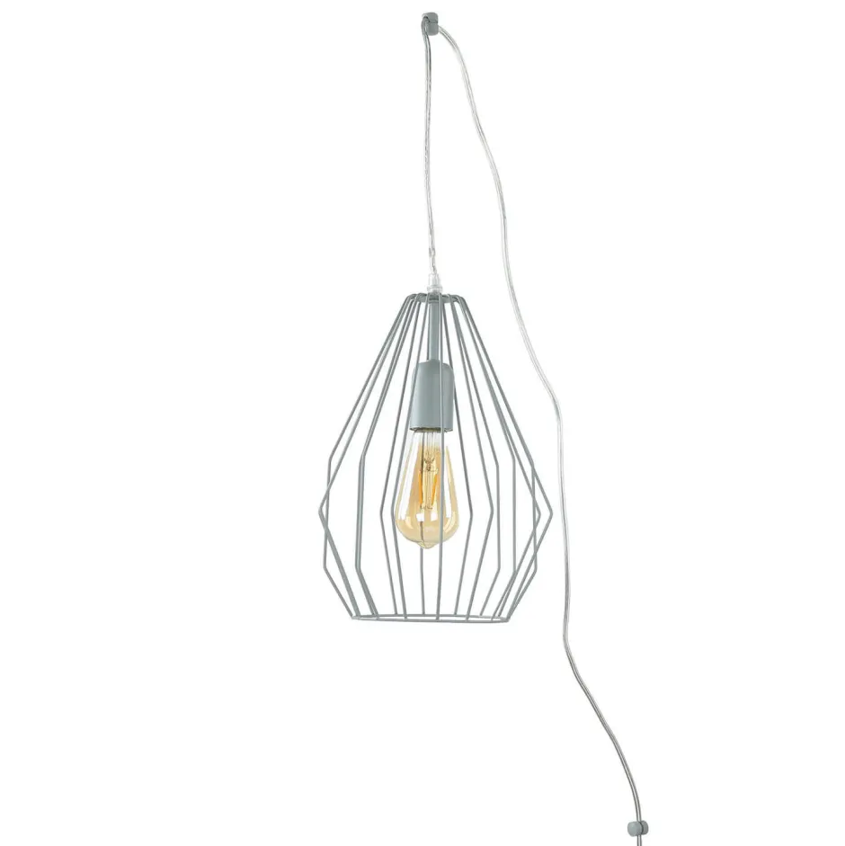 Hängelampen|Esszimmer Lampen*Easylight Hängelampe mit Stecker Kabel 5,5 m lang Grau flexibel