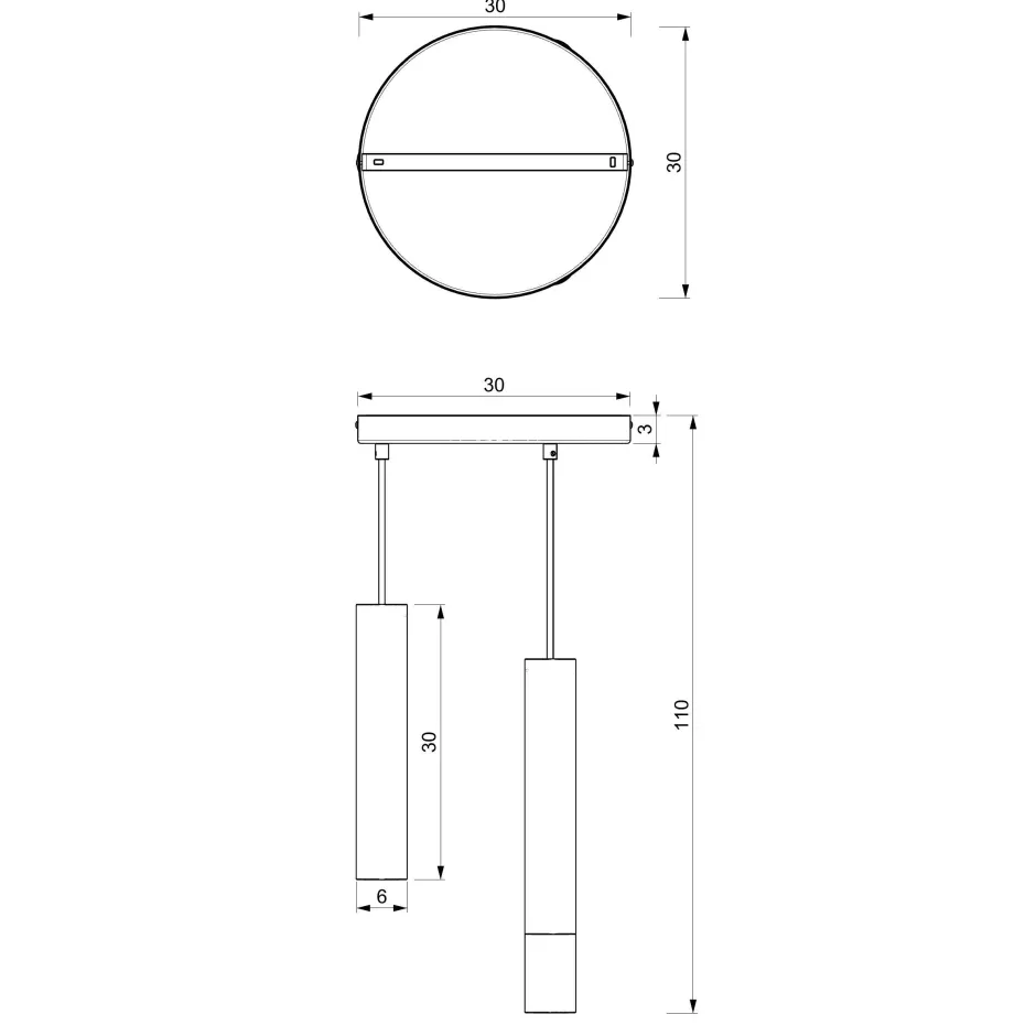 Hängelampen|Moderne Lampen*Luminex Hängelampe Modern Messing Schwarz GU10 3-flammig