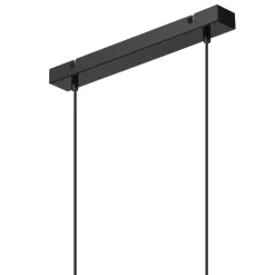 Lamkur Hängelampe Modern Metall 2-flammig Schwarz Chrom E27 AFINA< Bürolampen|Küchenlampen