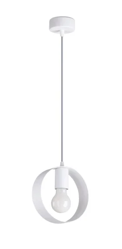 Sollux Hängelampe Modern rund Ø 18 cm Metall Weiß E27 HIAS< Hängelampen|Esszimmer Lampen