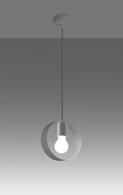 Sollux Hängelampe Modern rund Ø 18 cm Metall Weiß E27 HIAS< Hängelampen|Esszimmer Lampen