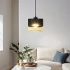 Hängelampen|Esszimmer Lampen*TK Lighting Hängelampe Modern Schwarz Braun E27 Stoffschirm