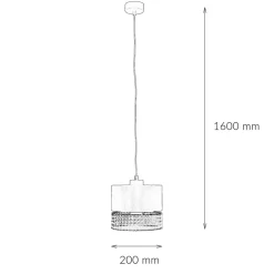 Hängelampen|Esszimmer Lampen*TK Lighting Hängelampe Modern Schwarz Braun E27 Stoffschirm