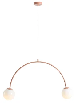 Feuchtraumleuchten|Küchenlampen*ALDEX Hängelampe Modern Zartorange Metall Glas 149 cm lang E14