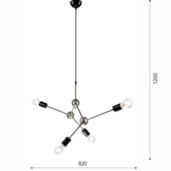 Lamkur Hängelampe Pendelleuchte Edelstahl Metall Esszimmer< Hängelampen|Esszimmer Lampen