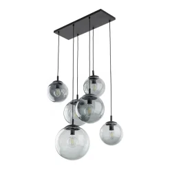 Hängelampen|Esszimmer Lampen*TK Lighting Hängelampe Rauchglas L: 77 cm H: max. 140 cm 6x E27
