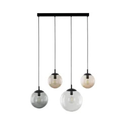 Hängelampen|Esszimmer Lampen*TK Lighting Hängelampe Rauchglas L: 87 cm H: max. 175 cm E27 4-flammig