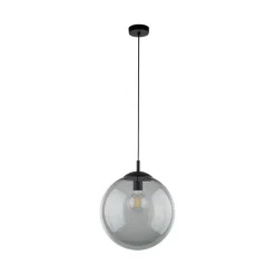 TK Lighting Hängelampe Rauchglas Metall E27 Ø 35 cm rund Kugelschirm< Hängelampen|Esszimmer Lampen