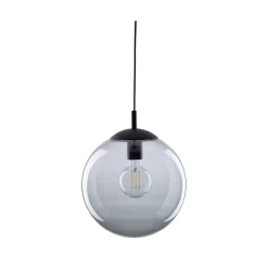 TK Lighting Hängelampe Rauchglas Metall E27 Ø 35 cm rund Kugelschirm< Hängelampen|Esszimmer Lampen