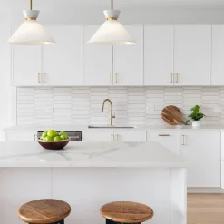 Hängelampen|Esszimmer Lampen*Elstead Hängelampe Retro Ø 35,8 cm Metall Glas E27 verstellbar in Gold