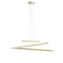 Bürolampen|Retro Lampen*ALDEX Hängelampe Retro in Messing Metall 6-flmg E14 stilvoll