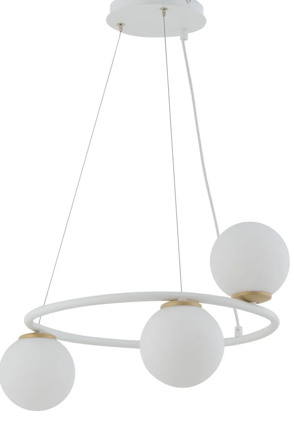 Kugellampen|Moderne Lampen*Sigma Hängelampe Rondell Weiß Metall Glas blendarm bis 0,7 m