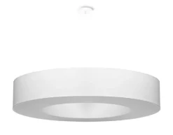 Hängelampen|Esszimmer Lampen*Sollux Hängelampe rund Ø 90 cm blendarm Weiß Stoff Schirm