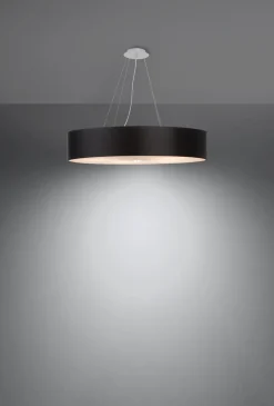 Sollux Hängelampe rund Ø 70 cm blendarm Stoff Glas 6x E27< Hängelampen|Esszimmer Lampen