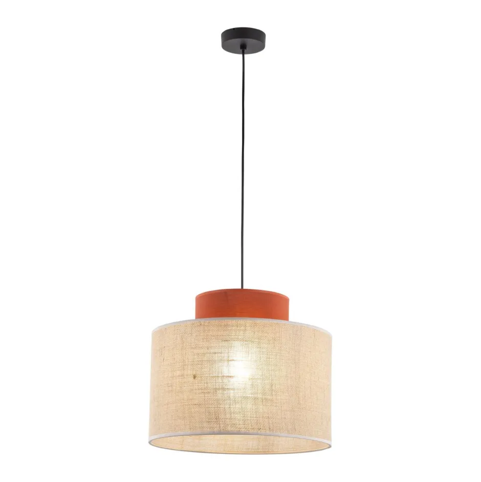 Wohnzimmerlampen|Stofflampen*TK Lighting Hängelampe rund Ø 20 cm H: max. 170 cm E27 Jute Stoff
