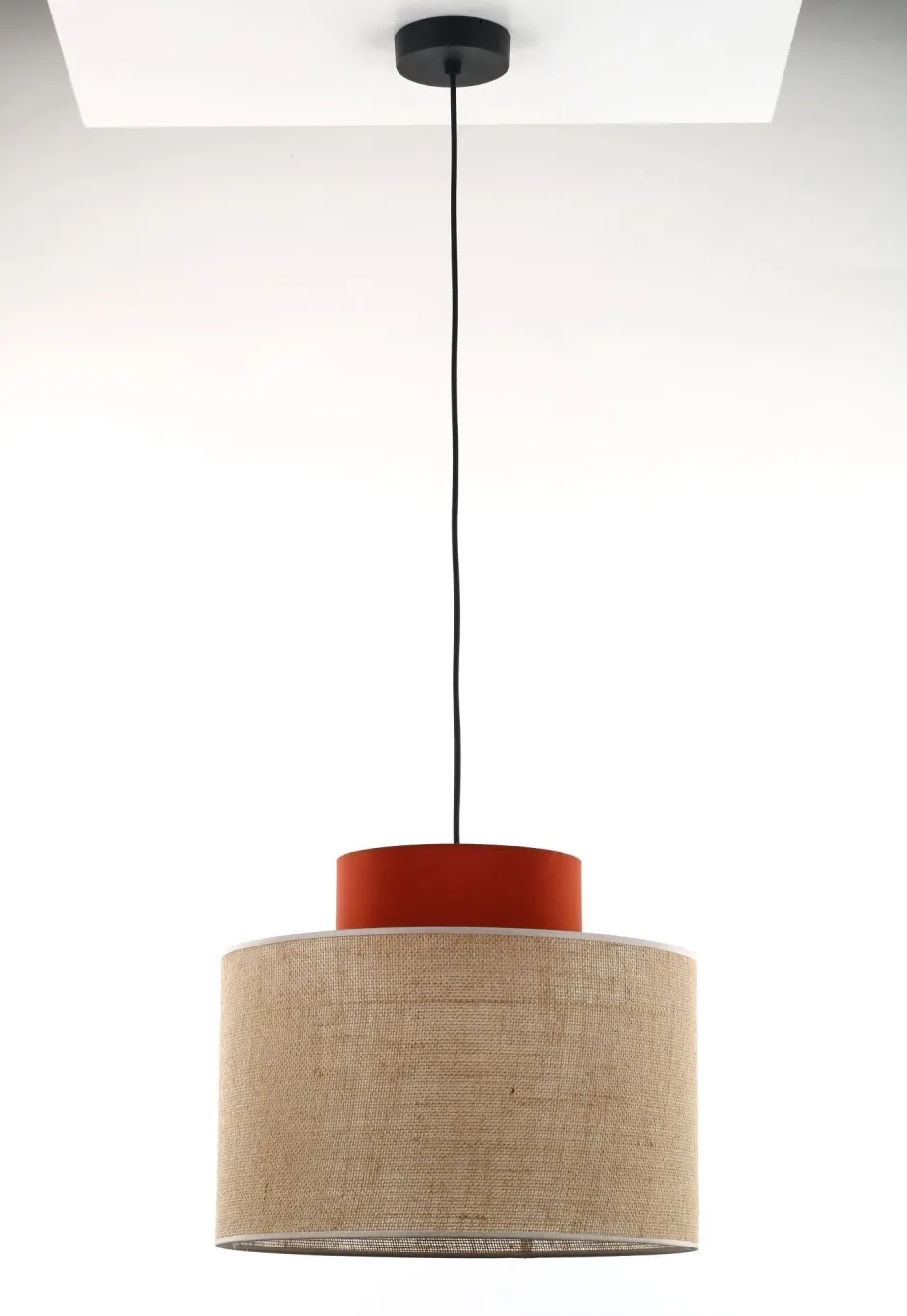 Wohnzimmerlampen|Stofflampen*TK Lighting Hängelampe rund Ø 20 cm H: max. 170 cm E27 Jute Stoff