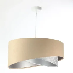 BPS Koncept Hängelampe rund Ø 50 cm Stoff Velours Optik E27 wohnlich< Bürolampen|Schlafzimmer Lampen