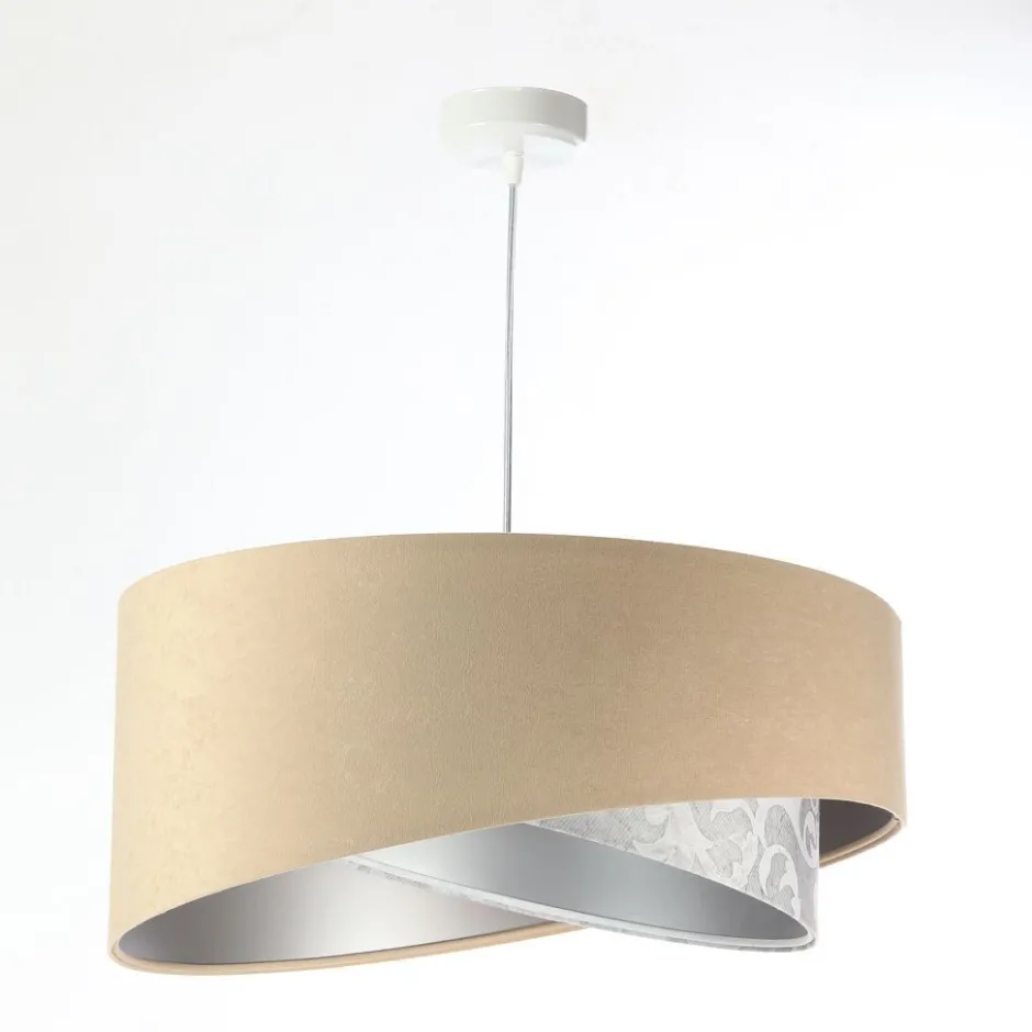 BPS Koncept Hängelampe rund Ø 50 cm Stoff Velours Optik E27 wohnlich< Bürolampen|Schlafzimmer Lampen